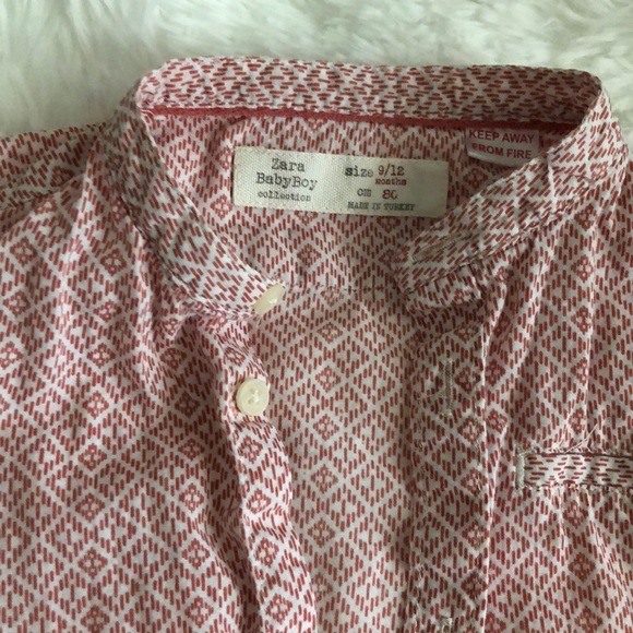 ZARA Baby Boy red button up shirt - Picture 2 of 6
